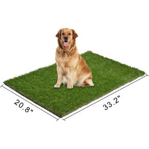 Dog Grass Large Potty Patch, Artificial Dog Grass Bathroom Turf for Pet Training, Washable Puppy Pee Pad, Perfect Indoor/Outdoor Portable Potty Pet Loo (Replacement Grass)
