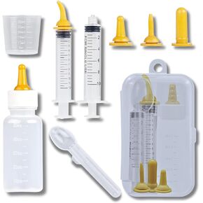 Kitten bottle, Kitten Nursing Bottle Syringes, Feeding Kit for Kittens Puppies, Medicine Dropper, Pacifier made of food grade silicone in many sizes, Safely stored in a sturdy carrying case.