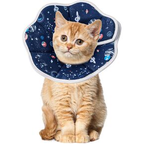 Cat Cone Collar Soft, Cat Recovery Collar to Stop Licking, Protective Cat Neck Cone After Surgery for Small Medium Cats Kittens