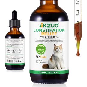 Constipation Relief for Cat, Cat Laxative Constipation Relief, Cat Constipation Relief, Anti Diarrhea for Pet,100% Natural Cat Laxative with 6 Probiotics Cat Stool Softener - 2 fl oz (1 pcs)