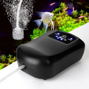 AQQA Aquarium Air Pump, 80GPH/120GPH Rechargeable Portable Oxygen Pump with Single/Dual Outlets, Adjustable Air Flow Fish Tank Air Pump, Quiet Aerator for Indoor Power Outages Outdoor Fishing 2W