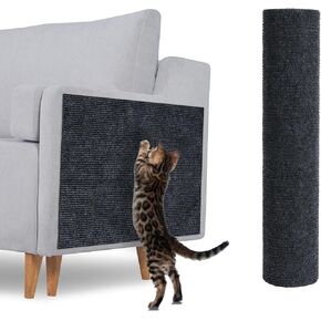 Cat Scratching Mat 39.3"x15.7" Trimmable Self-Adhesive Carpet DIY Climbing Cat Scratcher for Replacement Pads Covering Posts Furniture Protection