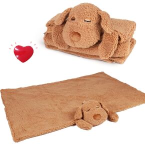 IFOYO Heartbeat Toy Puppy Heartbeat Blanket, Heartbeat Stuffed Animal for Dog Anxiety Relief, Puppy Calming Aid Behavioral Aid, Dog Crate Training Aids Sleep Aid Cuddle, Puppy Supplies Puppy Buddy Toy
