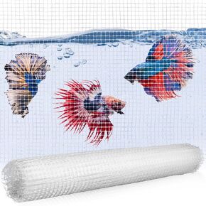 Clear Mesh Netting, Aquarium Lid, Fish Net for Fish Tank Cover, Fish Tank Lid, Plastic Mesh Screen for Aquarium Net, Aquarium Top Cover, 4 x 5 feet