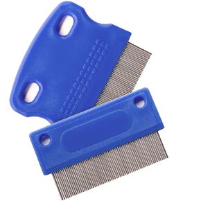 Dog Grooming Comb - Tear Stain and Mucus Remover - Gently Removes Eye Crust and Stains - Set of 2