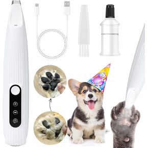 Upgraded Dog Paw Trimmer with LED Light,Pet Hair Trimmer,pet paw Trimmer,Smart Display,Rechargeable Pet Clippers for Small Dogs Cats Trimming Paws, Eyes, Ears, Face, and Rump