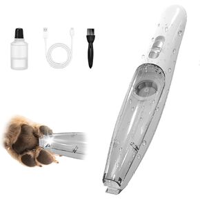 SmartTail Dog Paw Clippers, Corldless Paw Trimmer for Grooming with Vacuum Suction,Dog Clippers for Face, Eyes, Ears and Paws with Hair Storage Bin,LED Light,2-Speed Rechargeable Pet Shaver Clippers