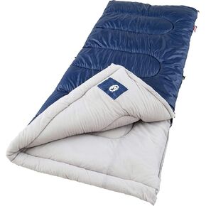 Coleman Brazos 20°F/30°F Adult Sleeping Bag, Cool-Weather Sleeping Bag with No-Snag Zipper & Stuff Sack, Machine Washable