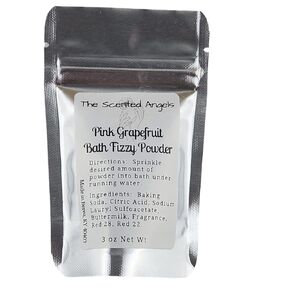 TSA Handmade All Natural Pink Grapefruit Fizzy Bubble Bath Powder, Soak, Deep Clean, Spa, Skin Care, Dry Skin, Moisturizer, Scented Soap, Sensitive, Woman, Men, Gift, Relax
