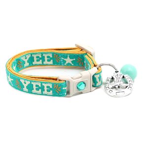 Western Cat Collar - Yee Haw- Safety - Breakaway - Charm and Bell - Pugs2Persians (Large(10lbs & Up), Black)
