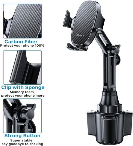 Miracase Cup Holder Tablet Mount for Car, Adjustable Long Neck Car Tablet Holder Friendly Compatible with iPad, Pro, Air, Mini Samsung Galaxy Tab, All 6.1-12.9" Tab in Saudi Arabia