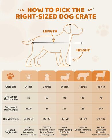 Yaheetech 42inch Double Door Dog Crate w/Divider, Collapsible Metal Kennel in Kuwait