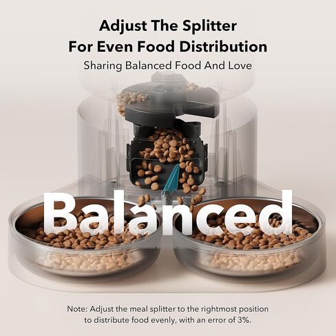 جهاز تغذية القطط الأوتوماتيكي من PETLIBRO لقطتين، جهاز تغذية الحيوانات الأليفة واي فاي 5G مع تطبيق تغذية عن بعد، موزع طعام القطط في الوقت المناسب 5 لتر، أجزاء قابلة للتعديل 1-10 وجبات في اليوم، تخزين الطعام الطازج، مكالمة 10 ثوانٍ، أوعية من الفولاذ المقاو in Kuwait