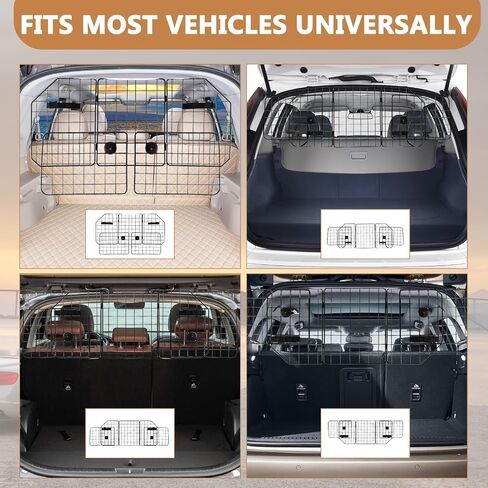 Adjustable Dog Car Barrier for SUVs, Vehicles, and Cars - Heavy-Duty Wire Mesh Pet Divider with Universal Fit - Keep Your Pet Safe and Secure on The Road in Saudi Arabia