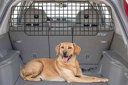 Adjustable Dog Car Barrier for SUVs, Vehicles, and Cars - Heavy-Duty Wire Mesh Pet Divider with Universal Fit - Keep Your Pet Safe and Secure on The Road in Saudi Arabia