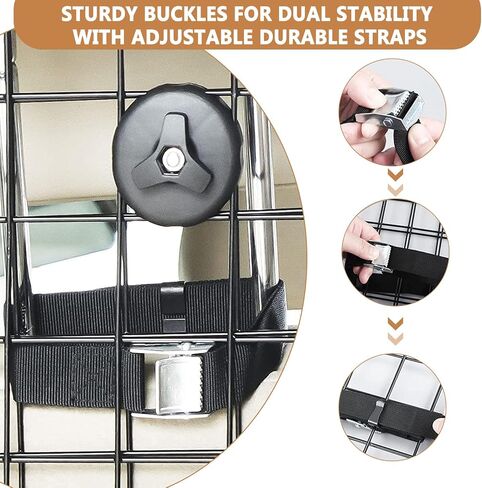 Adjustable Dog Car Barrier for SUVs, Vehicles, and Cars - Heavy-Duty Wire Mesh Pet Divider with Universal Fit - Keep Your Pet Safe and Secure on The Road in Saudi Arabia