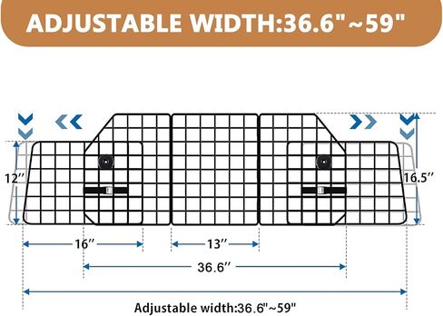 Adjustable Dog Car Barrier for SUVs, Vehicles, and Cars - Heavy-Duty Wire Mesh Pet Divider with Universal Fit - Keep Your Pet Safe and Secure on The Road in Saudi Arabia