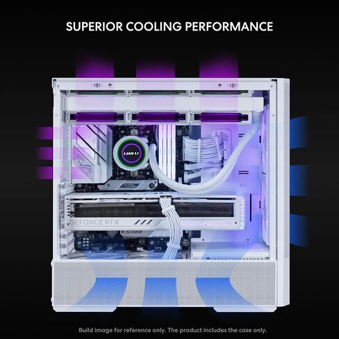 حافظة كمبيوتر LIAN LI LANCOOL 207 ATX، حافظة كمبيوتر ألعاب RGB، هيكل برجي مزود بألواح شبكية محسنة لتدفق الهواء مع 2x140 مم ARGB، مراوح PWM 2x120 مم مثبتة مسبقًا، منفذ USB من النوع C، لوحة جانبية من الزجاج المقسى (أسود) in Saudi Arabia