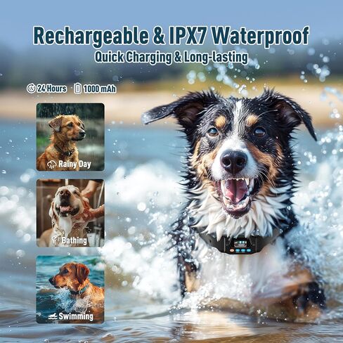 نظام سياج طوق الكلاب اللاسلكي GPS فقط للاستخدام في الهواء الطلق - سياج غير مرئي متعدد الوظائف لموضع الكلاب عن طريق نظام تحديد المواقع العالمي ونظام الملاحة عبر الأقمار الصناعية، طوق تدريب مع 3 أوضاع عمل نصف قطرها يصل إلى 33-9999 ياردة in Saudi Arabia