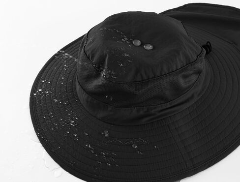 Home Prefer Outdoor UPF50+ Mesh Sun Hat Wide Brim Fishing Hat with Neck Flap Sun Hat for Men Women in Kuwait