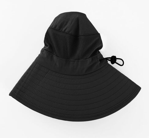 Home Prefer Outdoor UPF50+ Mesh Sun Hat Wide Brim Fishing Hat with Neck Flap Sun Hat for Men Women in Kuwait