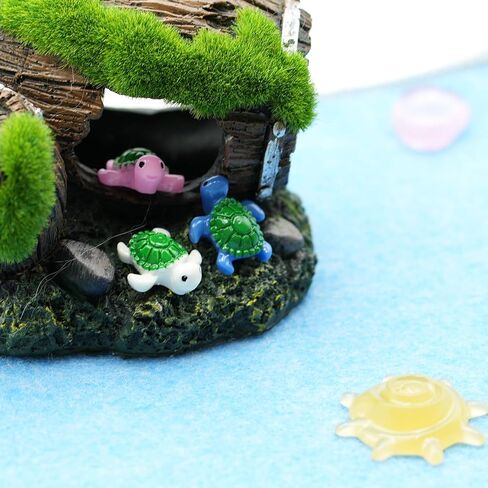 Miniature Turtle Figurines with Glow-in-The-Dark Sand - Perfect for Aquarium Decor and Enchanting Underwater Landscapes in Saudi Arabia
