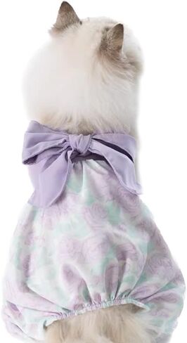 Dog Dress Pet Bowknot Princess Dress Puppy Floral Vest Skirt Pet Summer Dress Dog Cute Rosette Apparel for Small Dog Cat Pet in Saudi Arabia