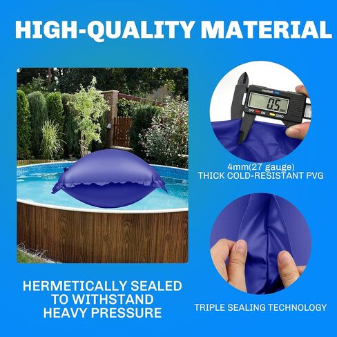 Pool Pillow for for Above Ground Pools, 8x8 Ft Pool Air Pillow for Closing Winter Pool Winterizing Kit for Ground Pool, 0.5mm PVC Material, 2X 16.5Ft Rope (Blue) in Saudi Arabia
