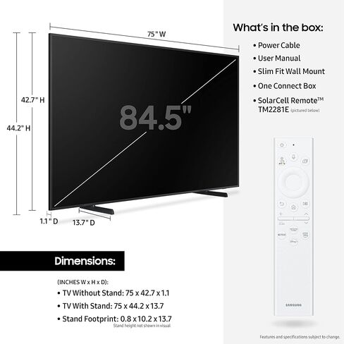 سلسلة QLED The Frame من سامسونج مقاس 43 بوصة - تلفزيون ذكي Quantum HDR مع Alexa مدمج (QN43LS03BAFXZA، موديل 2022) (تم تجديده) in Kuwait