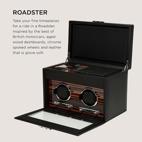 لفافة ساعة واحدة WOLF 457156 Roadster بغطاء وتخزين، أسود، 7.75 طول × 7.75 عرض × 8.75 ارتفاع، معاصر, أسود, 7.75"L x 7.75"W x 8.75"H, معاصر in Saudi Arabia