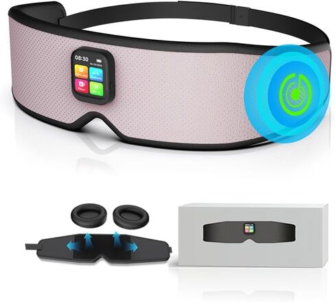 Sleep Headphones 2024 New Sleep Mask Comfortable & Adjustable Sleeping Mask, Zero Eye Pressure,Side Sleepers Sleep Mask with Bluetooth Headphones Ultra-Thin Stereo Speakers Perfect for Sleeping in Saudi Arabia