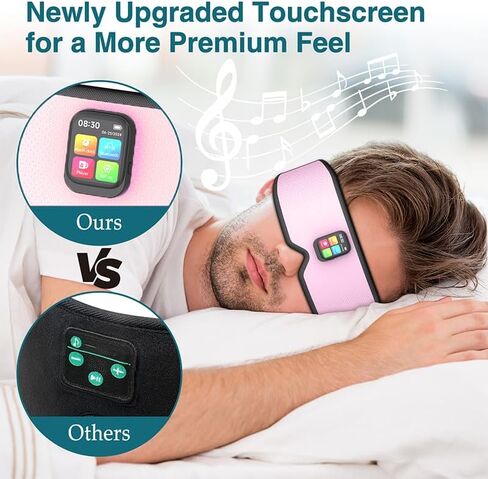 Sleep Headphones 2024 New Sleep Mask Comfortable & Adjustable Sleeping Mask, Zero Eye Pressure,Side Sleepers Sleep Mask with Bluetooth Headphones Ultra-Thin Stereo Speakers Perfect for Sleeping in Saudi Arabia