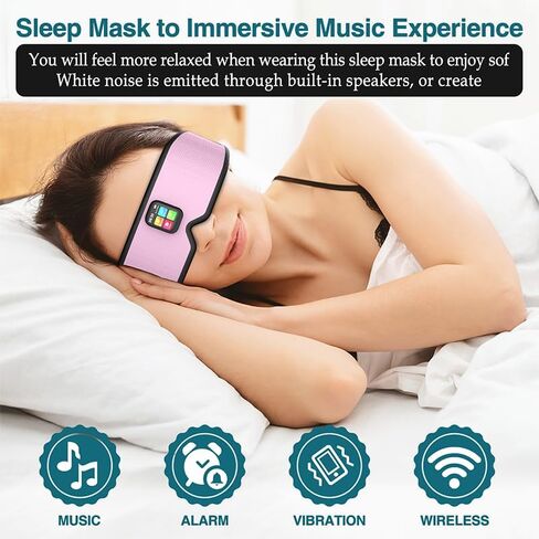 Sleep Headphones 2024 New Sleep Mask Comfortable & Adjustable Sleeping Mask, Zero Eye Pressure,Side Sleepers Sleep Mask with Bluetooth Headphones Ultra-Thin Stereo Speakers Perfect for Sleeping in Saudi Arabia