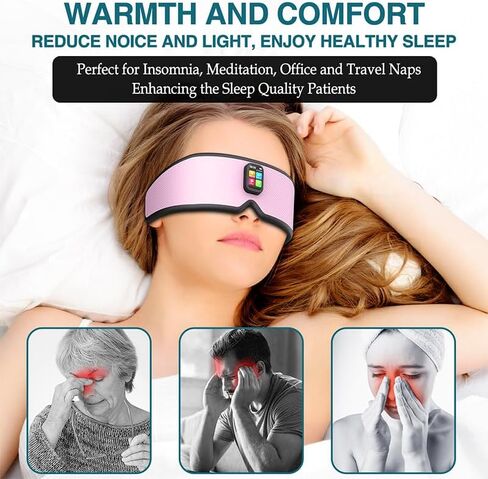 Sleep Headphones 2024 New Sleep Mask Comfortable & Adjustable Sleeping Mask, Zero Eye Pressure,Side Sleepers Sleep Mask with Bluetooth Headphones Ultra-Thin Stereo Speakers Perfect for Sleeping in Saudi Arabia