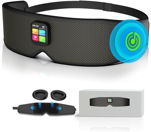 Sleep Headphones 2024 New Sleep Mask Comfortable & Adjustable Sleeping Mask, Zero Eye Pressure,Side Sleepers Sleep Mask with Bluetooth Headphones Ultra-Thin Stereo Speakers Perfect for Sleeping in Saudi Arabia