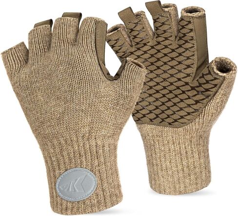 KastKing Bully Wooly Fingerless Wool Fishing Gloves, Cold Weather Warm Glove for Ice Fishing, Winter Gloves for Women & Men in Saudi Arabia