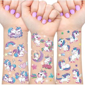 Unicorn Toys for Girls Age 4-6 Birthday Decorations for Girls Age 6-8 Party Favors Temporary Tattoos Stickers Christmas Stocking Stuffers for Kids 3 4 5 7 6 8 10 Year Old