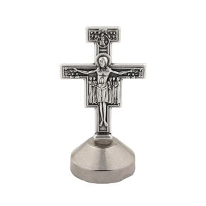 Wonderful Saint Francis of Assisi San Damiano cross | Handcrafted by Italian Craftsmen | Perfect vehicle accessory | Sticky Bottom - Easily Attach to Car Dash