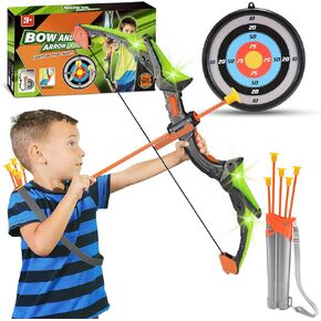 Kids Toys for 3-8 Year Old Cool Toys LED Flash Bow and Arrow Set Outdoor Toys for 3 4 5 6 7 8 Year Old Boys Girls Easter Christmas Birthday Gifts for Kid Ages 3-5 5-7 4-8 Toddler Outdoor Games