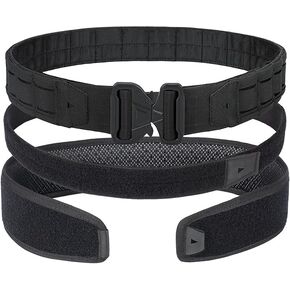 Tactical Belt Battle Quick Release Duty Belt Tactical Nylon Belt with Inner Belt & Anti-slip Belt
