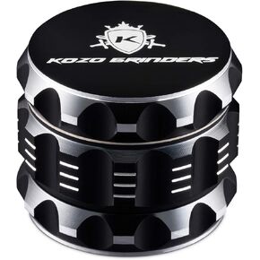 Kozo 2.5 Inch Grinder Mills, Aluminum (Black)