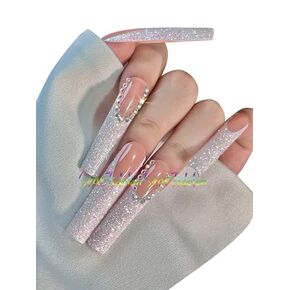 HAND-PAINTED Short Matte Press on Nails Medium Length Stick on Nails Shoot Nail Art Long Nails Almond Press on Nail Kit with Nail Glue on Nails Coffin False Nail Set Fake Nail (Small, Style 15)