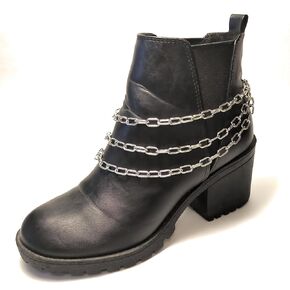 Layered Chain Boot Jewelry Stainless Steel Silver 3 Drape Design 15 Inches Designed For Ankle Boots Gift Boxed One Unit