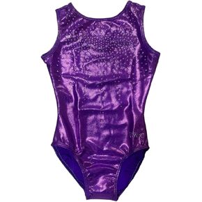 LIL'FOX Gymnastics Leotards for Girls - SHINY FOIL SHIMMER - Dance, Tumbling, Gymnastics Leotard