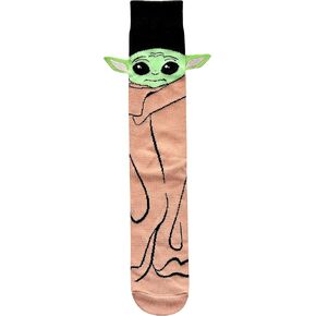 STAR WARS Baby Yoda with Embroidered Ears Adult Crew Socks