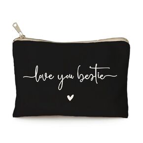 Love You Bestie, Best Friend Gifts for Women Gifts Makeup Case Thoughtful Gifts, Cosmetic Bag Birthday Gift for Her, Bestie Gifts, Sister Birthday Gifts, Christmas Gifts