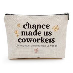 Chance Made Us Coworkers Cosmetic Bag, Appreciation Gifts for Women, Coworker Goodbye Gifts for Women, Work Promotion, Best Friend Gifts, New Job Gift, Gift for Her ﻿