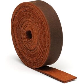 حزام جلدي، شريط جلد كريزي هورس، حبل جلدي مصنوع يدويًا، حزام جلد طبيعي للحزام والياقة وأشرطة الساعة، بني، صغير in Kuwait