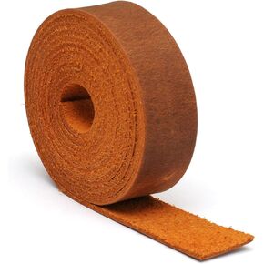 حزام جلدي، شريط جلد كريزي هورس، حبل جلدي مصنوع يدويًا، حزام جلد طبيعي للحزام والياقة وأشرطة الساعة، جملي، متوسط in Kuwait