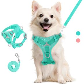 Cat Harness and Leash Set for Walking, Adjustable Kitten Vest Harness with Reflective Strip Breathable Mesh, Escape Proof Soft Pet Safety Vest for Cats, Kittens, Puppies, S Coffee